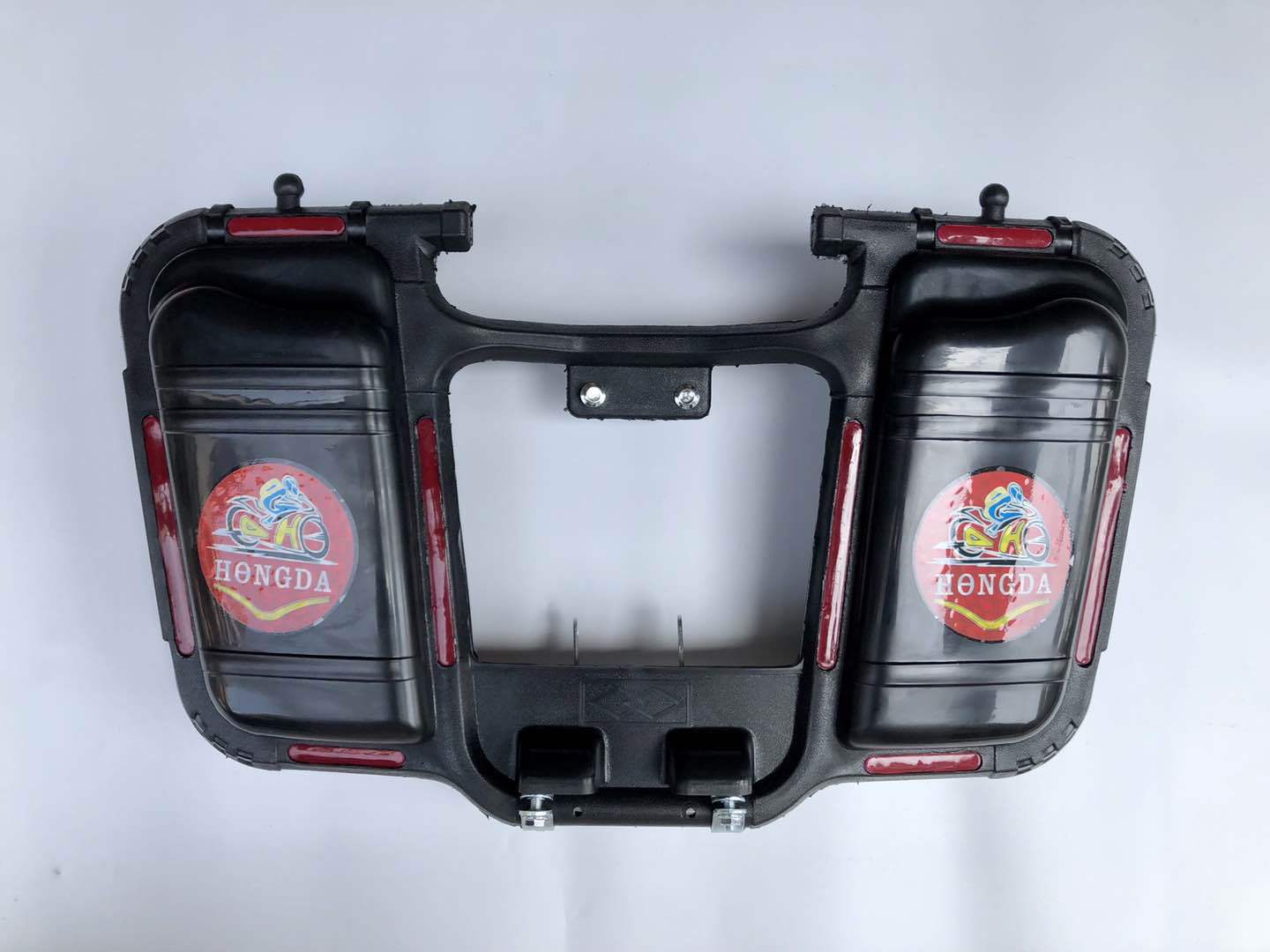 摩托车保险杠前护杠125男装摩托车通用带挡风板 置物箱 带盖子150