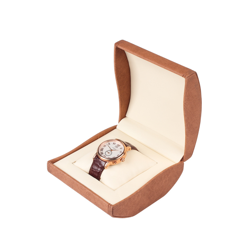 定制款翻盖塑料手表盒高端耳环盒子pu皮手表包装盒珠宝收纳盒定做