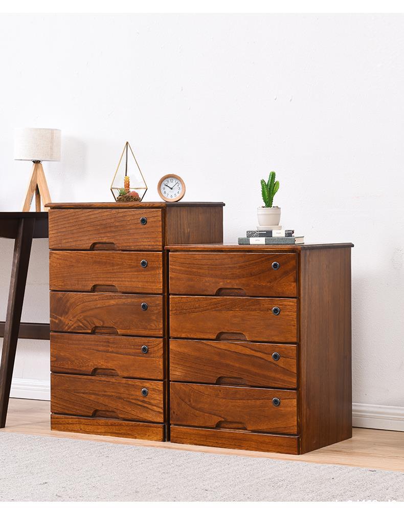 木质a4文件柜抽屉式资料收纳柜实木带锁办公室矮柜子桌下杂物边柜