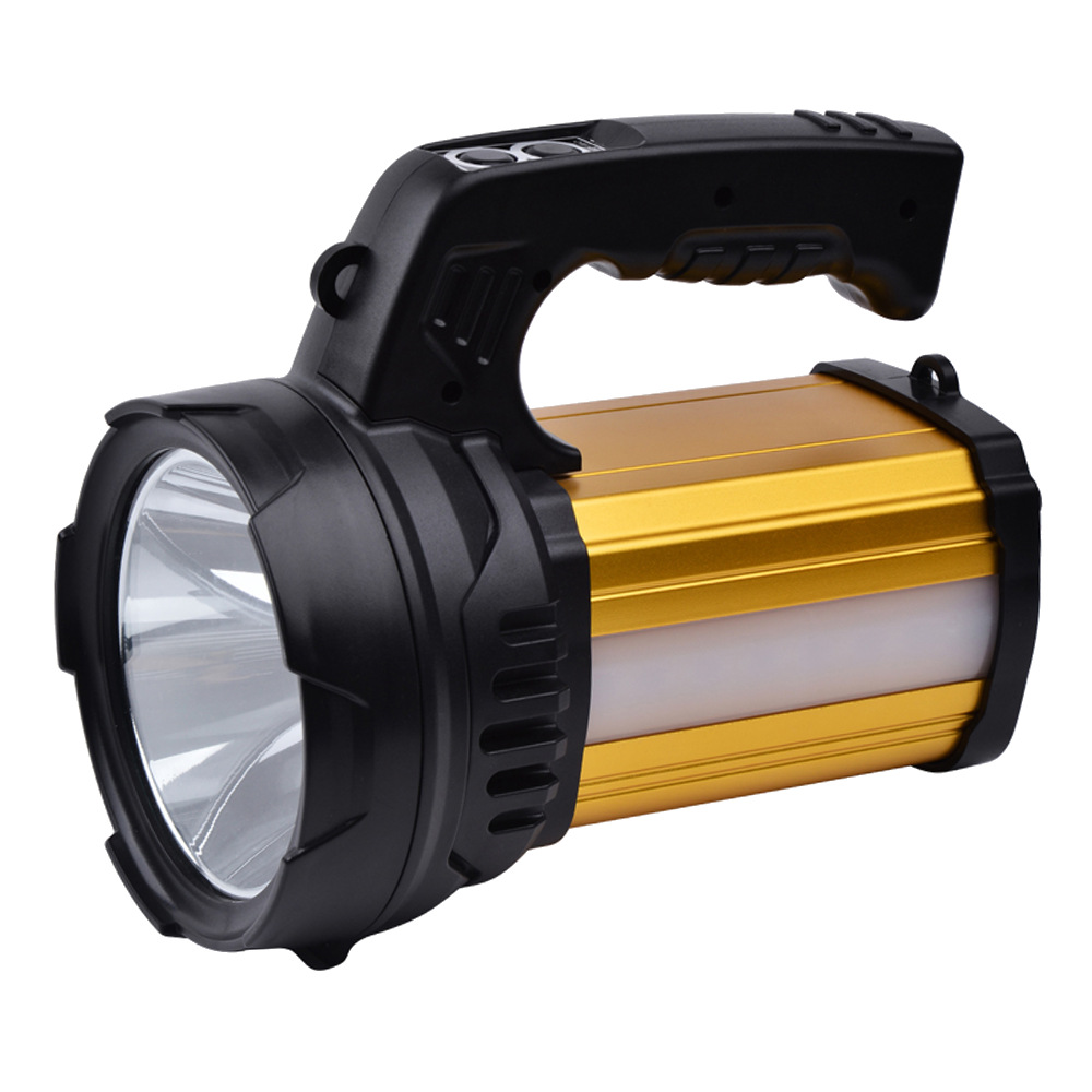 视贝15w大功率led强光探照灯双挡手电筒户外照明锂电池手提灯