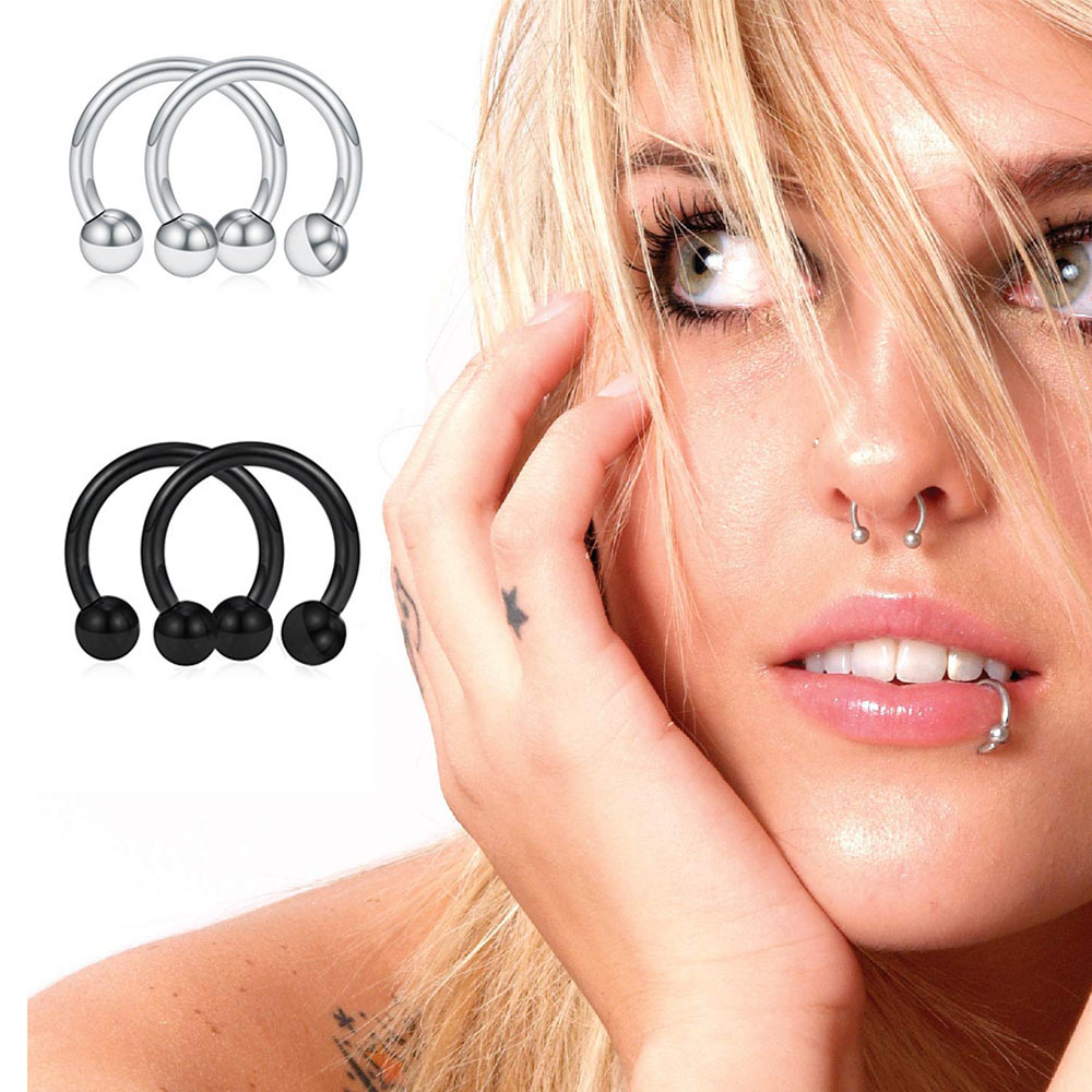 不锈钢鼻环 钛钢c型耳骨钉 乳环 鼻钉人体穿刺饰品 cbr环外贸热卖