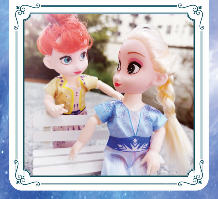 美琪儿冰雪娃娃16cm公主关节可动女孩过家家玩具生日礼物hx168-20