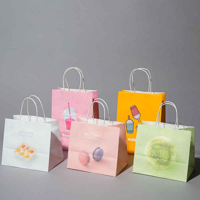 牛皮纸木桨定制服装手提白卡纸彩色包装袋纸袋子定制logo印字