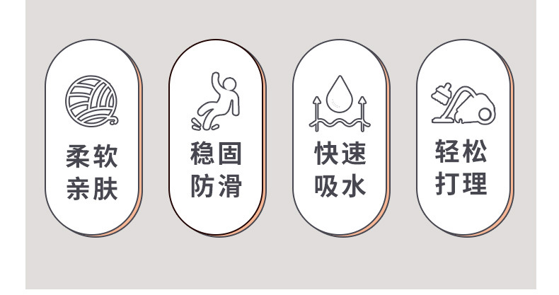 毛毯卧室地垫加厚特厚浴室吸水地毯门垫进门吸水卫生间防滑脚垫子