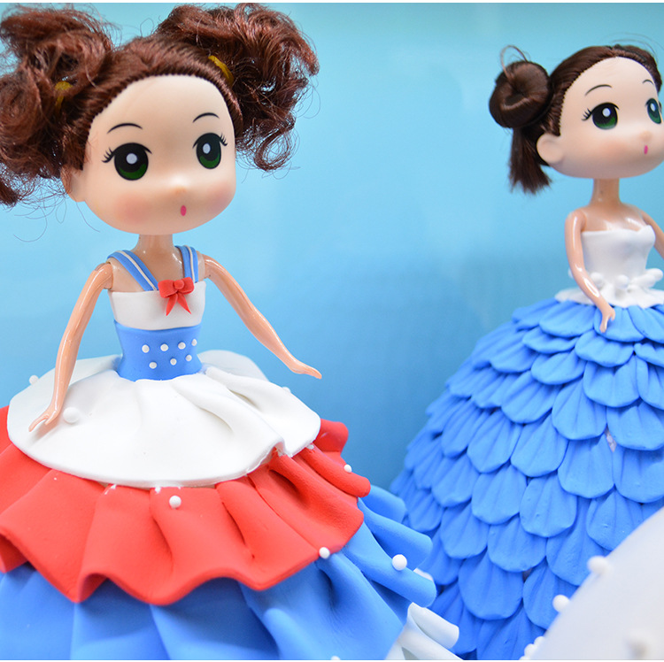 diy手工娃娃 超轻粘土儿童彩泥公主娃娃 幼儿园套装材料包橡皮泥