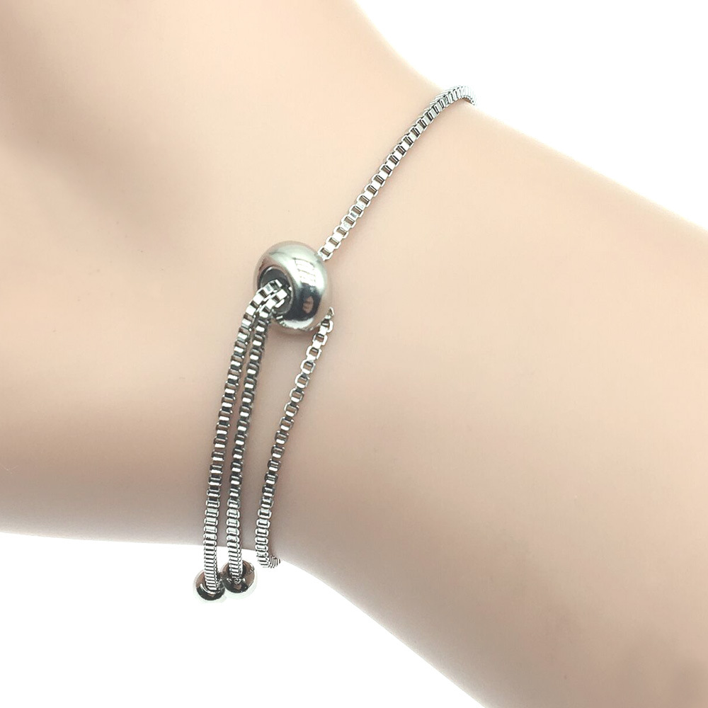 四叶草钛钢可调节手链 stainless steel adjustable bracelet