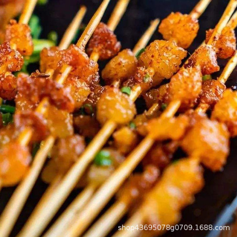 湘西小串牛油串肉串烧烤串 半成品牛胸油小串10包1000串/件
