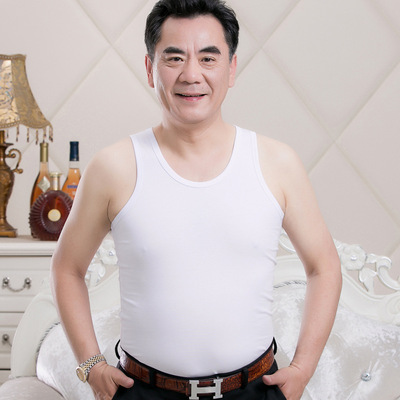 中老年人男士背心纯棉老头衫夏季宽松爸爸吸汗衫跨栏运动上衣批发