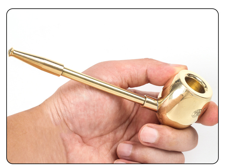 酷爷加厚纯铜烟斗烟杆老式传统旱烟袋锅子烟丝斗大力水手便携男士