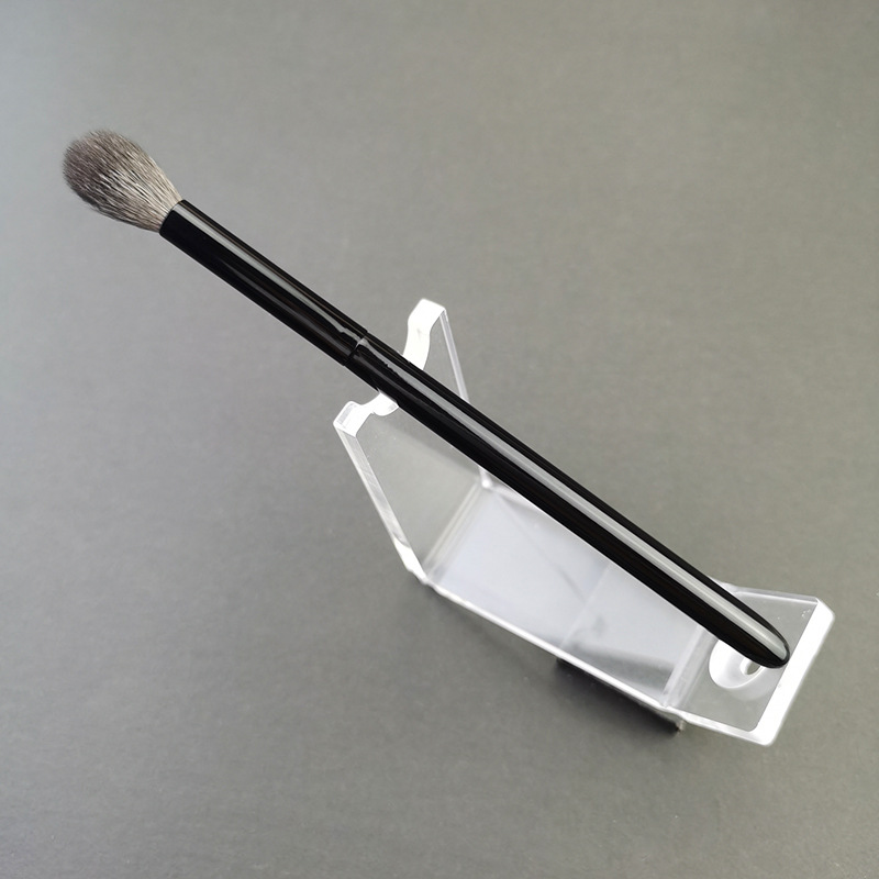 亮黑火苗型眼影刷羊毛便携一支专业眼部晕染高光软毛化妆刷动物毛