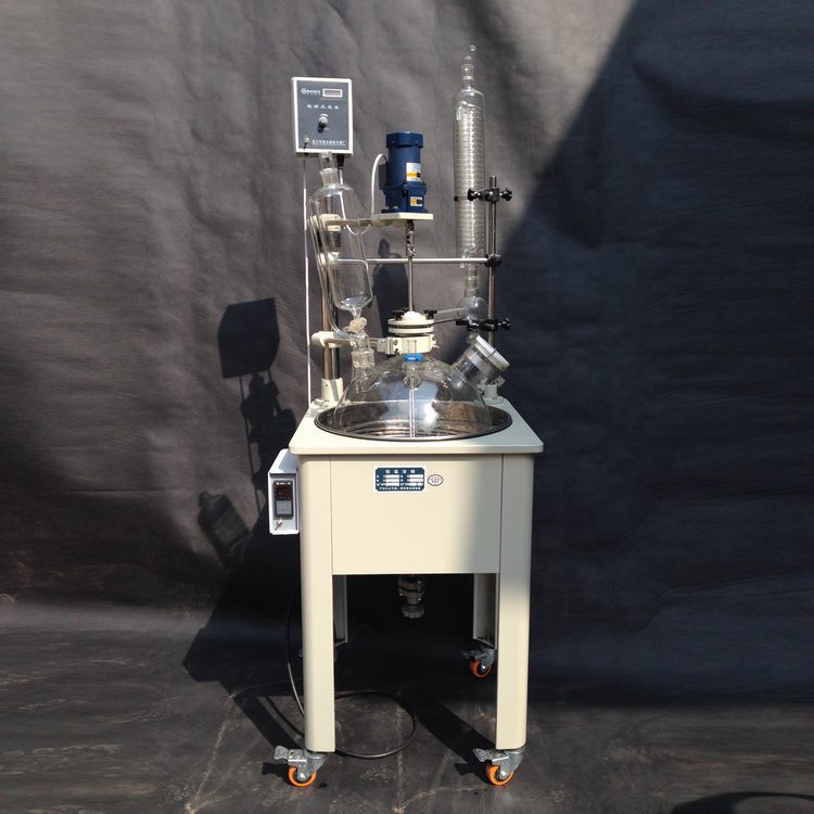 单层玻璃反应釜1-5l/10l/20l/30l/50l/80-100l球形桶型玻璃反应釜