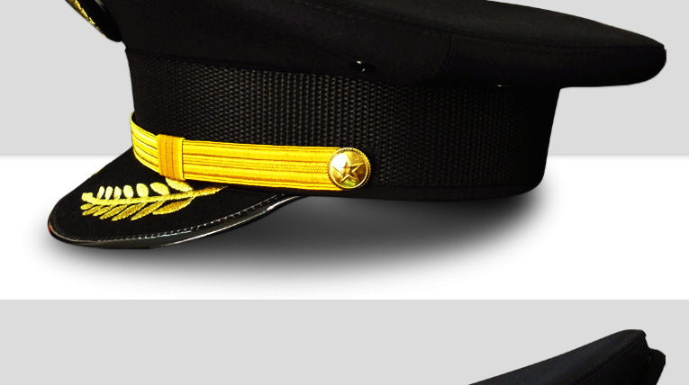 海军大盖帽海员水手大檐帽船长白色大盖帽子演出礼仪物业大盖帽男