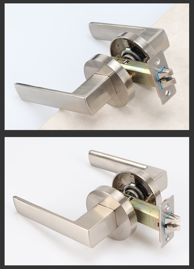 厂家直销三杆执手锁单舌门锁浴室球形锁锌合金重型消防通道把手锁