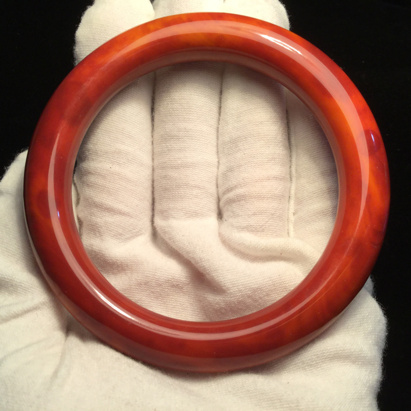 天然战国红玛瑙手镯 女款民族风经典百搭手镯子 玉石镯子批发