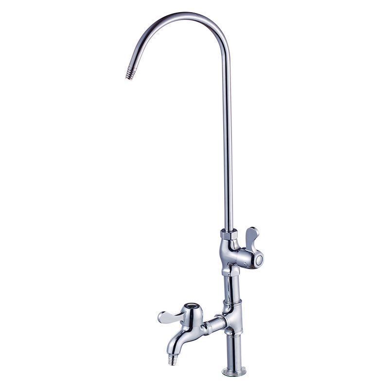 高教化验室专用学校黄铜试验台尖嘴水咀实验室水龙头三联三口龙头