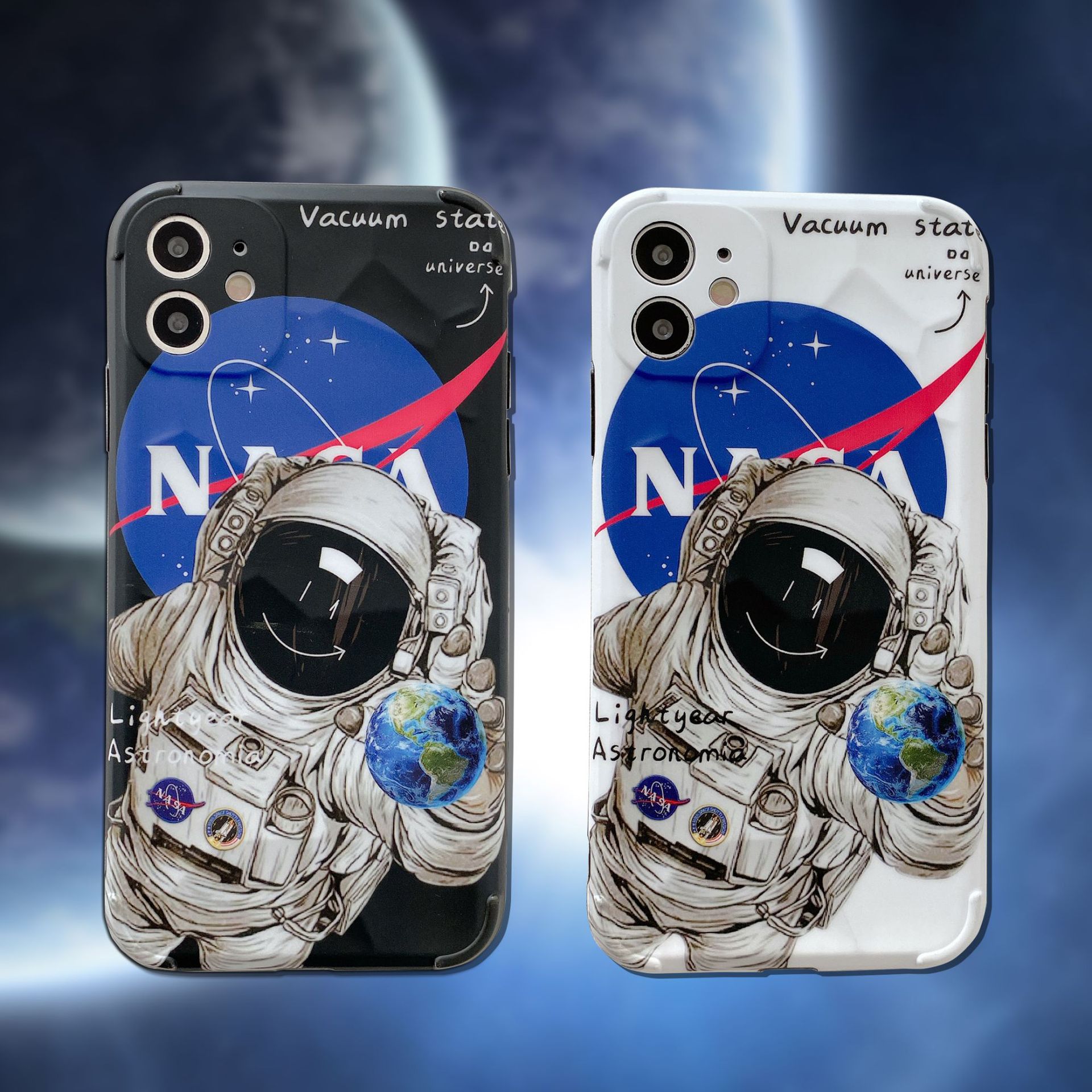 nasa宇航员适用苹果x/xs/max水立方立体纹手机壳7~11promax精孔