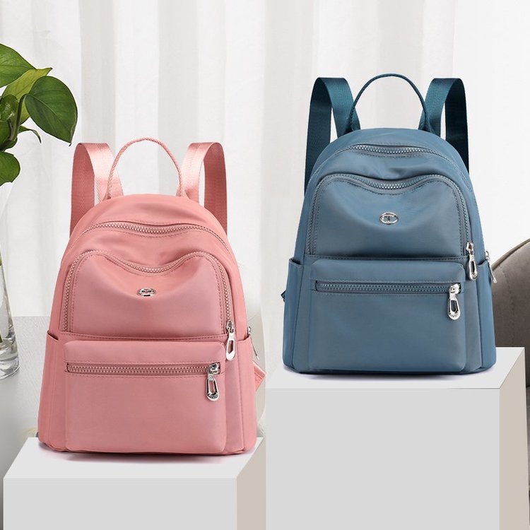 Factory Cross-Border Nylon Bag Women's Casual Backpack School Bag Large Capacity Light Travel Backpack Travel Bag Wholesale