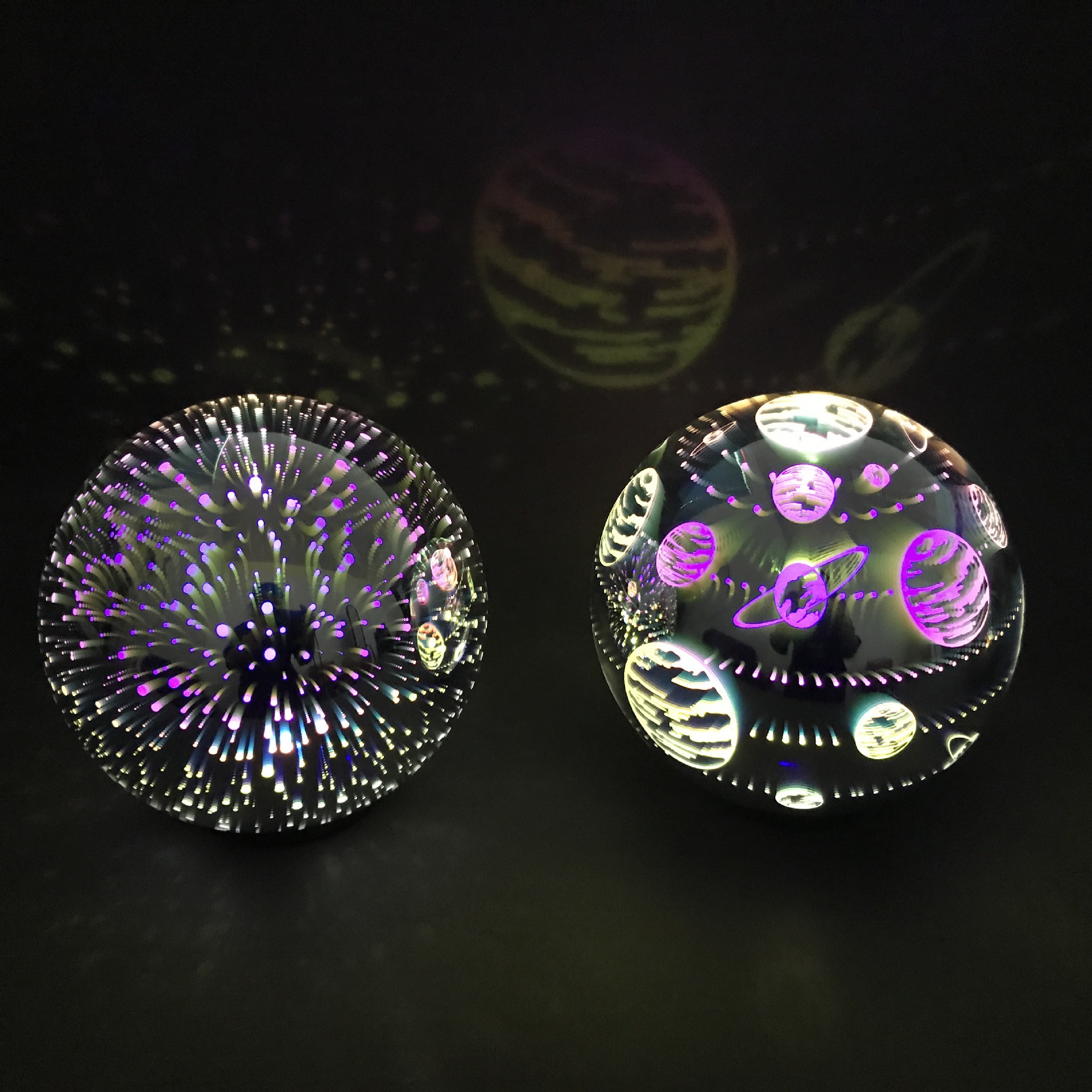 3d月球灯 星空灯 3d玻璃罩灯 魔幻灯水晶灯魔球