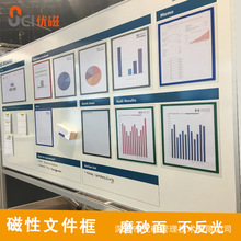 A4磁性文件框厂家直销可定制5S6S生产管理看板文件展示袋文件夹