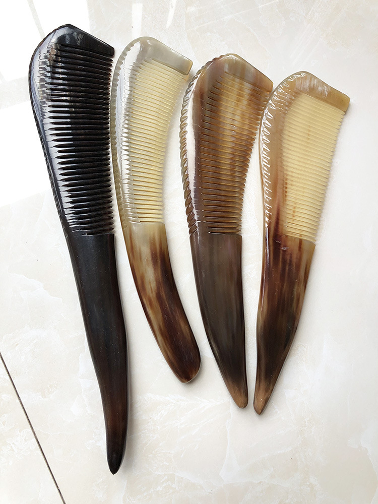 大号白牦牛角梳子加长加厚长发送女友礼物角尖梳