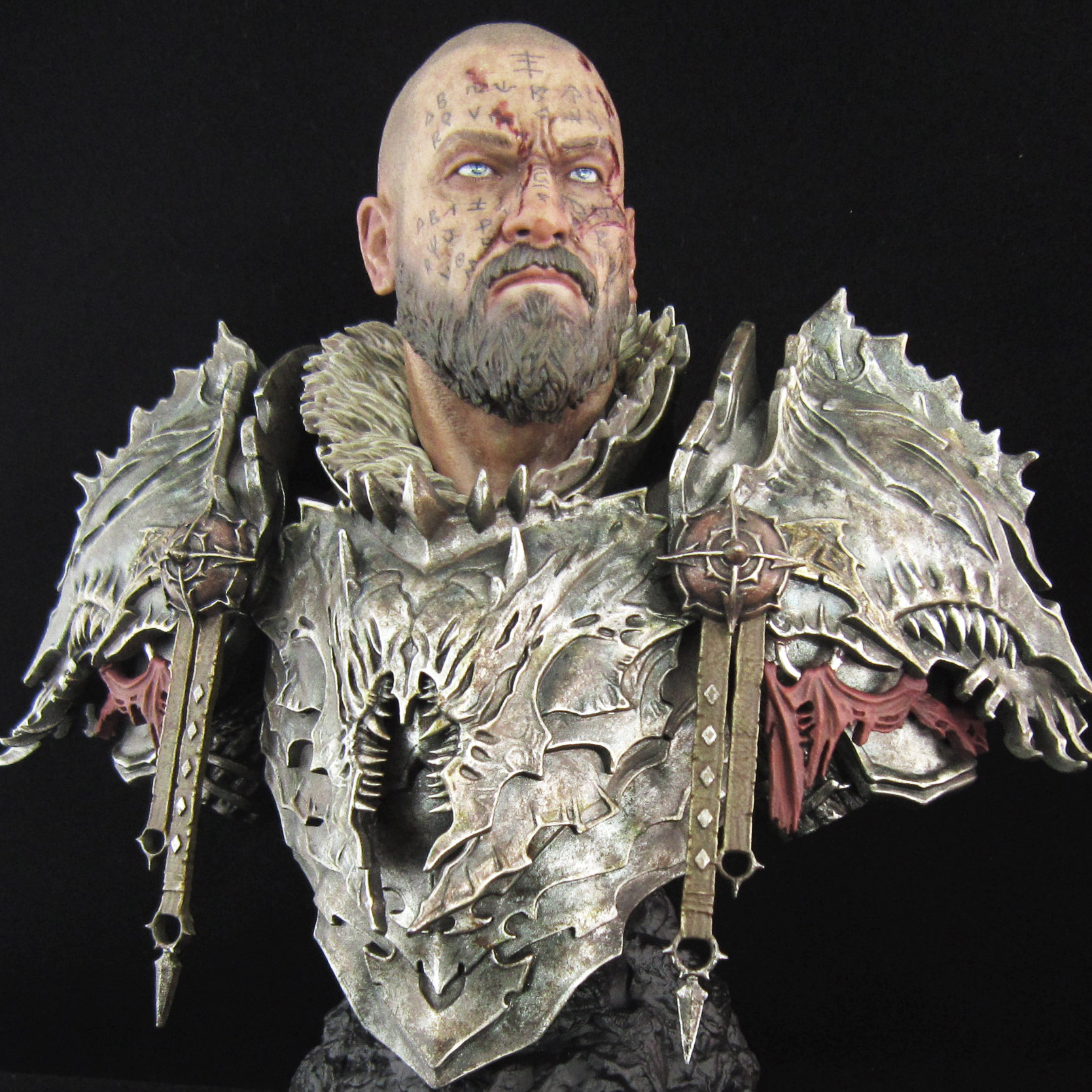 古代盔甲战士半身胸像树脂摆件另类抽象人物手办来图定制厂家批发