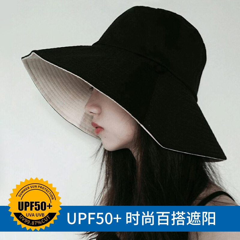 Japanese Uvcut Sun Protection Hat Women's UV Protection Barbie Hsu's Same Style All-Match Ins Sun-Shade Fisherman Hat Double-Sided Foldable