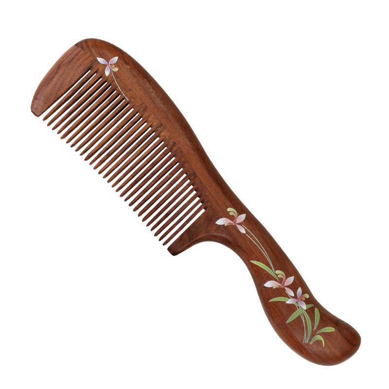 rosewood ebony comb scenic spot gift exquisite massage painted golden sandalwood comb spot wholesale
