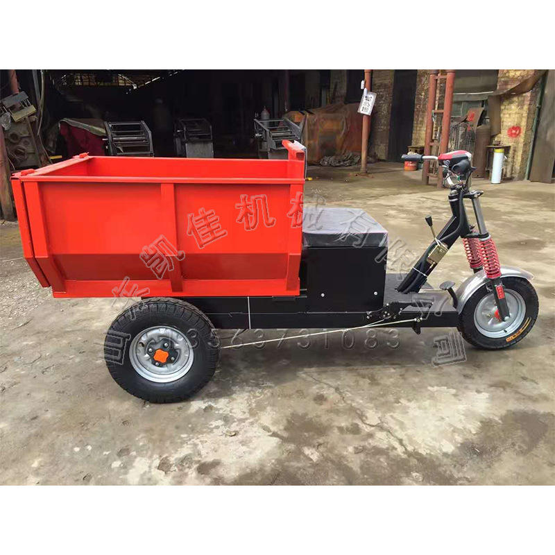 工地拉土电三轮车 载重1吨爬坡能力强 三轮电动车 电动三轮翻斗车
