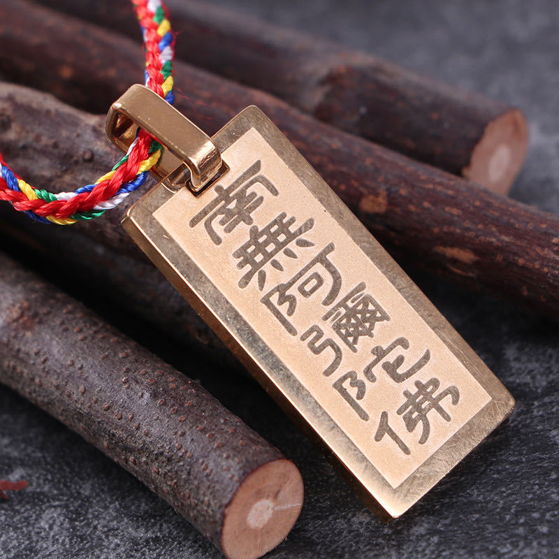 结缘钛钢佛教南无阿弥陀佛吊坠六字真言吊坠男女士情侣护身符挂件