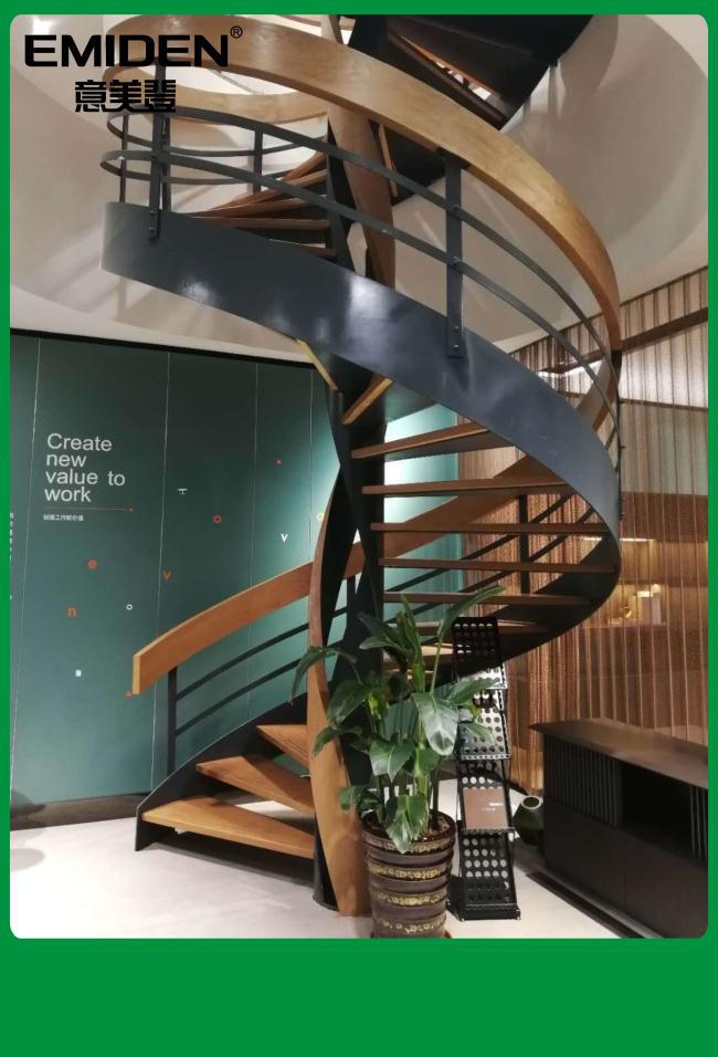 深圳定制旋转楼梯,大型弯板旋转楼梯上门量尺定制