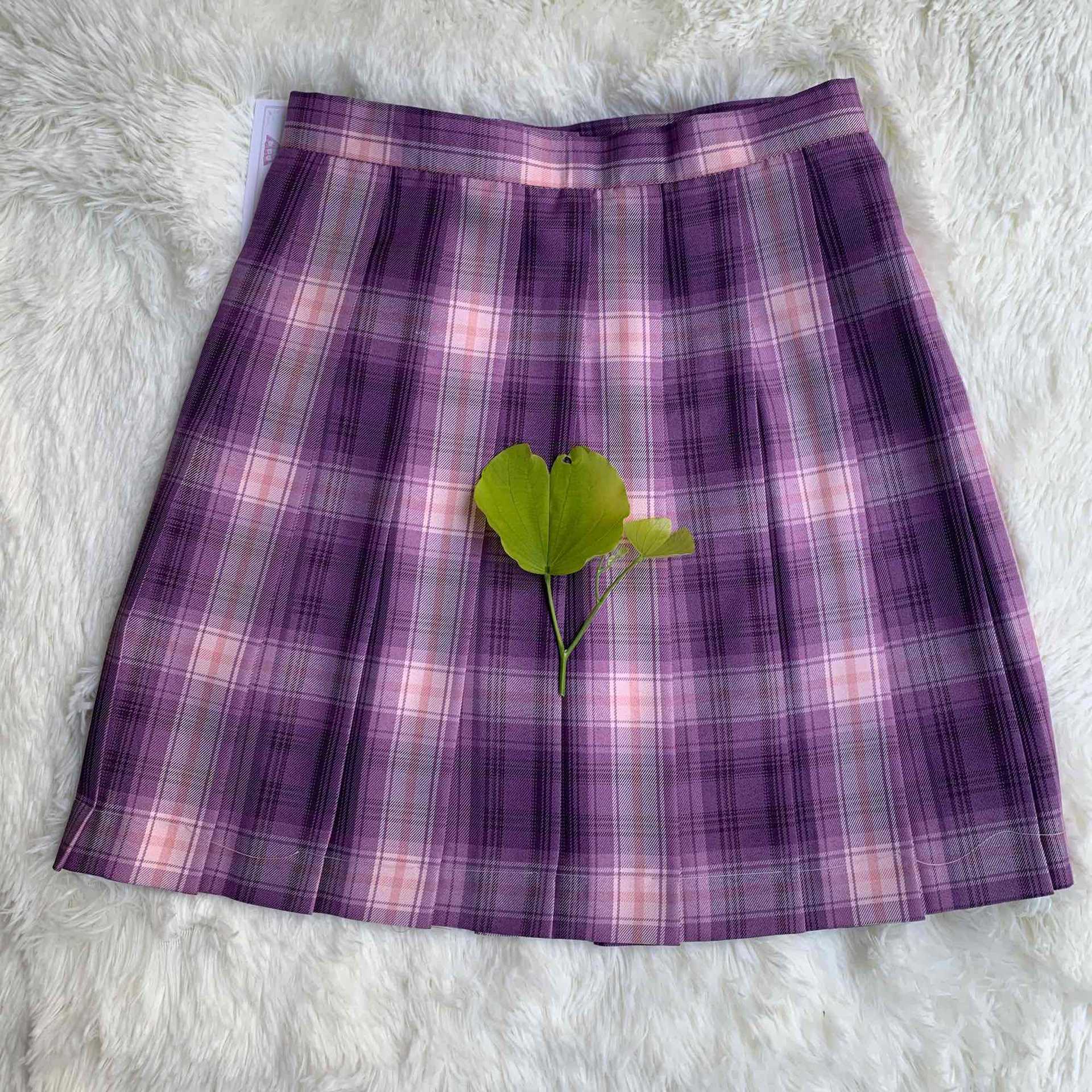 0成交839条酷舍 jk百褶裙a字半身裙女夏天高腰小个子大码新款短裙绀色