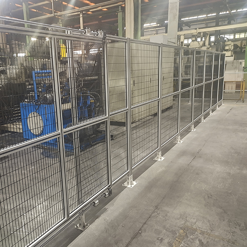 铝型材隔离网机器人安全围栏焊接工作站防护网4040铝型材围栏配件