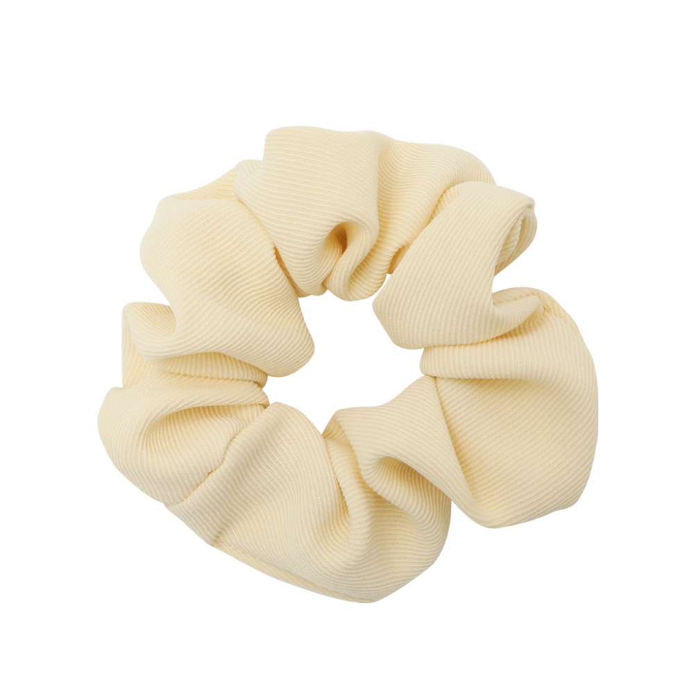 ins温柔系发圈大甜美百搭斜纹发绳法式大肠圈纯色布艺扎头发头绳