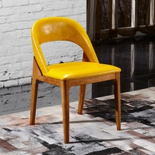 来图定制SP-EC731西餐厅咖啡厅餐椅时尚软包实木椅子现代餐厅椅子