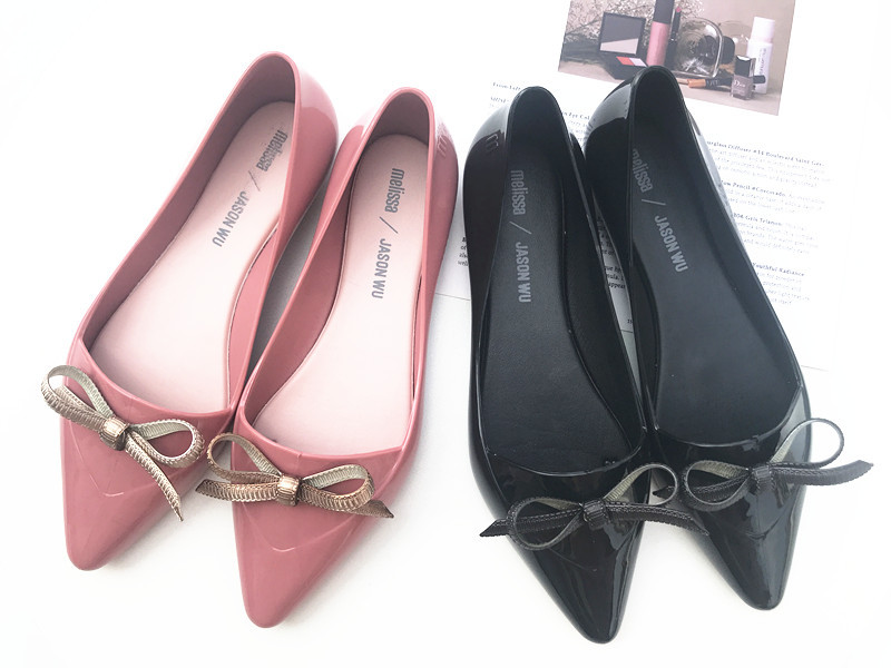 2020新梅丽莎果冻女凉鞋melissa蝴蝶结尖头女单鞋平底浅口懒人鞋