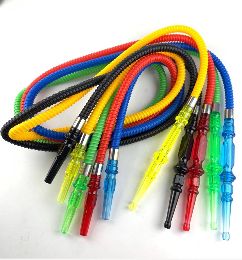 厂家直销阿拉伯水烟管亚克力软管水烟配件烟枪水烟管黑色水烟管