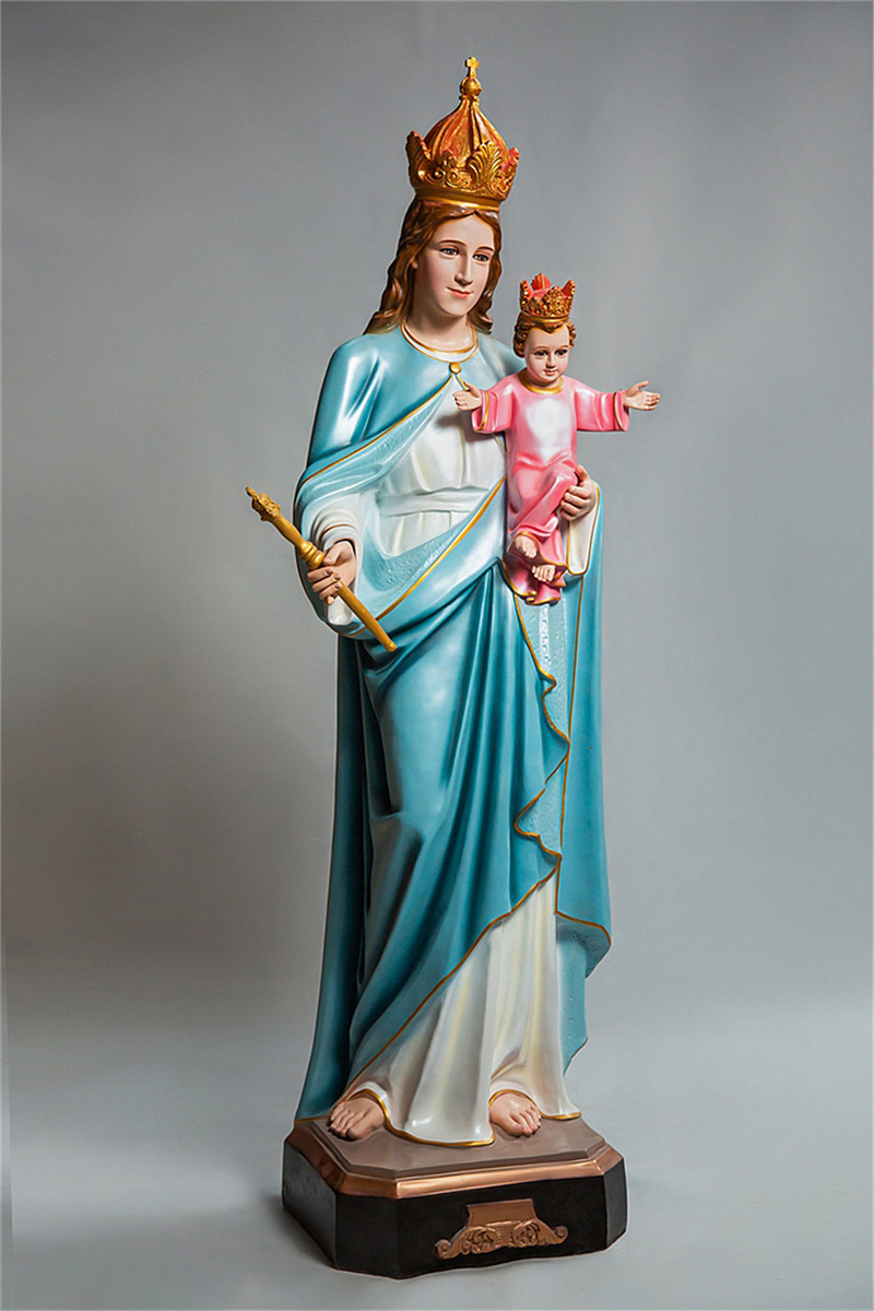 进教之佑圣母玛利亚像塑像宗教天主教创意圣物耶稣摆件树脂工艺品