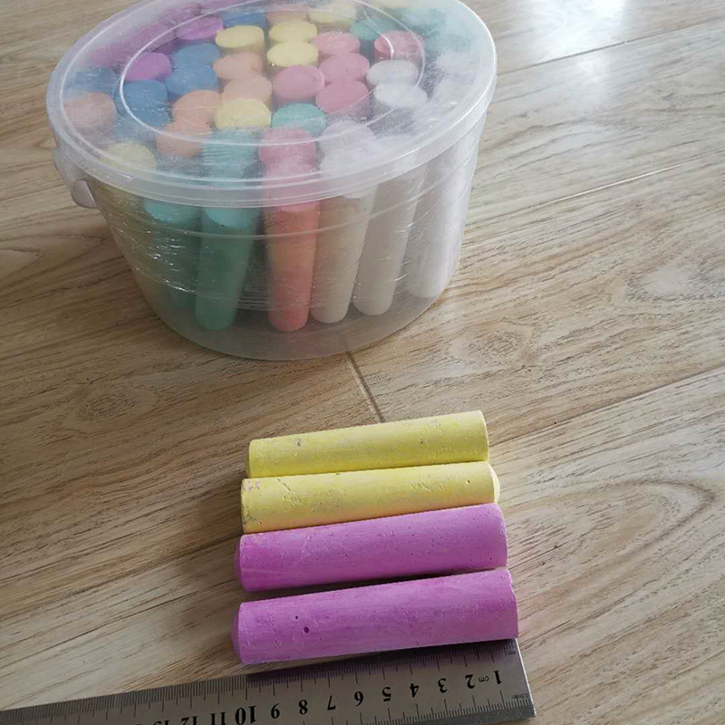 现货供应人行道50支桶装涂鸦粉笔 儿童套装长粗粉笔 大粉笔批发