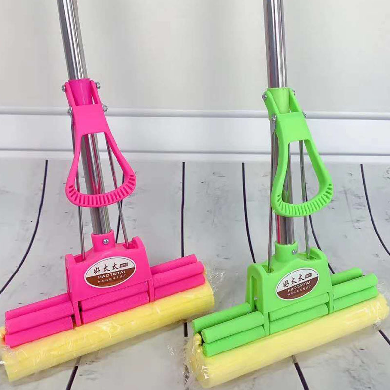 批发胶棉拖把大号38cm小号27拖把懒人免手洗海绵拖把地拖拧水拖把