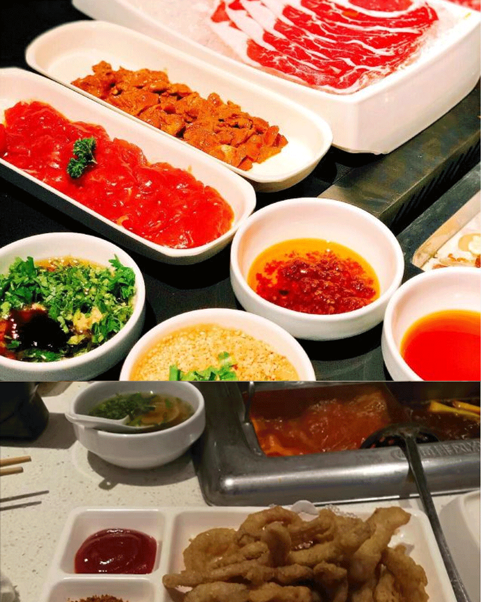 海底捞款式涮菜盘火锅密胺餐具可叠放方盘自助餐厅烤肉密胺盘子