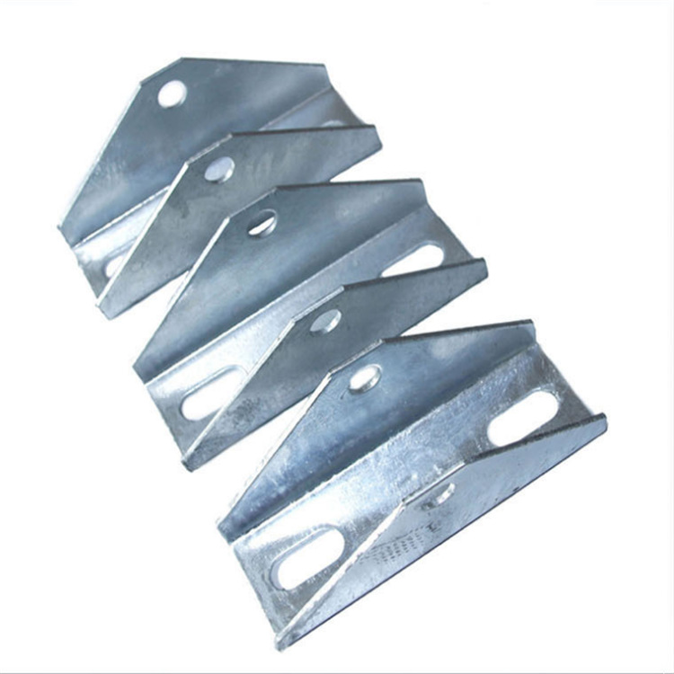 厂家直销太阳能光伏组件光伏配件热镀锌三角连接件两孔底座直链接