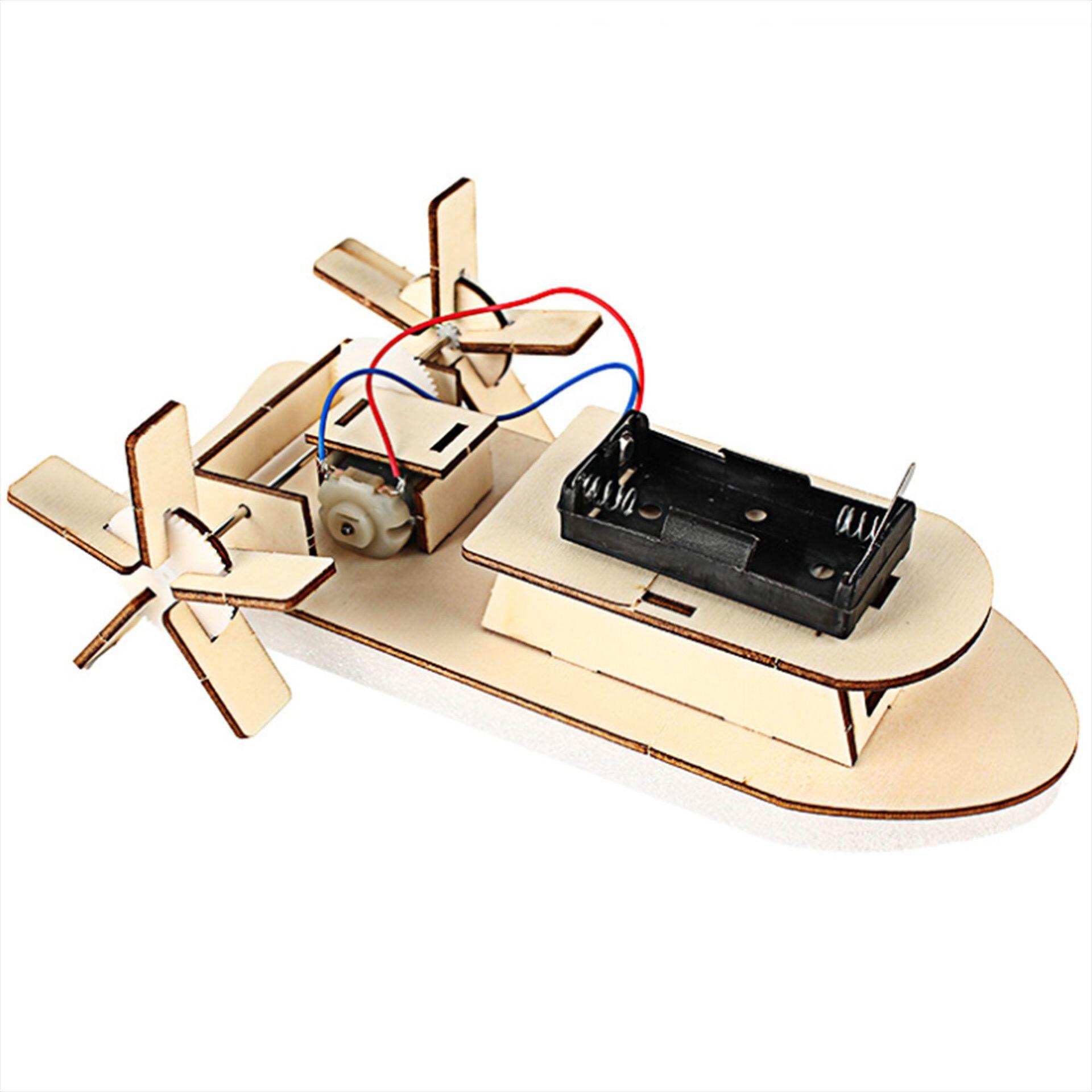 diy自制电动明轮船小学生科学实验制作创意发明儿童益智拼插玩具