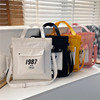 Big bag women 2021 Autumn and winter new pattern Korean Edition Simplicity student Canvas bag ins capacity One shoulder Inclined shoulder bag Big bag women 2021 Autumn and winter new pattern Korean Edition Simplicity student Canvas bag ins capacity One shoulder Inclined shoulder bag