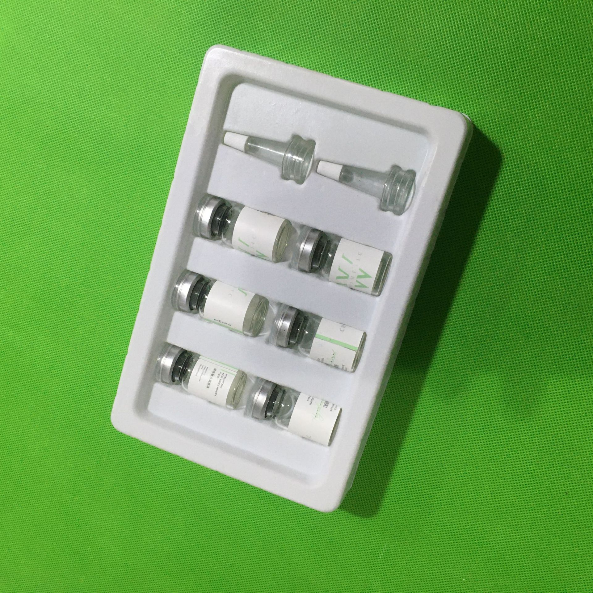 厂家定制小安瓶冻干粉吸塑内托 ps珠光高档化妆品面膜吸塑包装