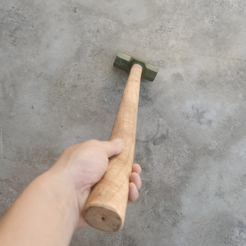 军绿色八角大锤8磅大铁锤90cm木柄大钢锤防汛救灾训练工具 军工锤