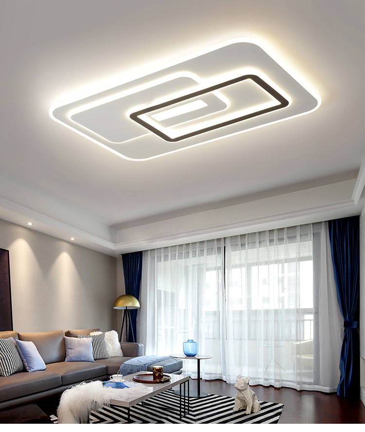 led吸顶灯现代简约客厅灯具2020年新款大气长方形卧室灯套餐超薄