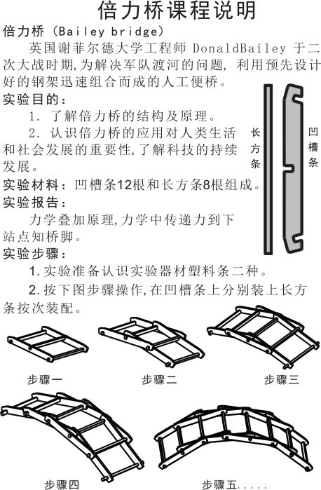 倍力桥,供桥diyih制作材料