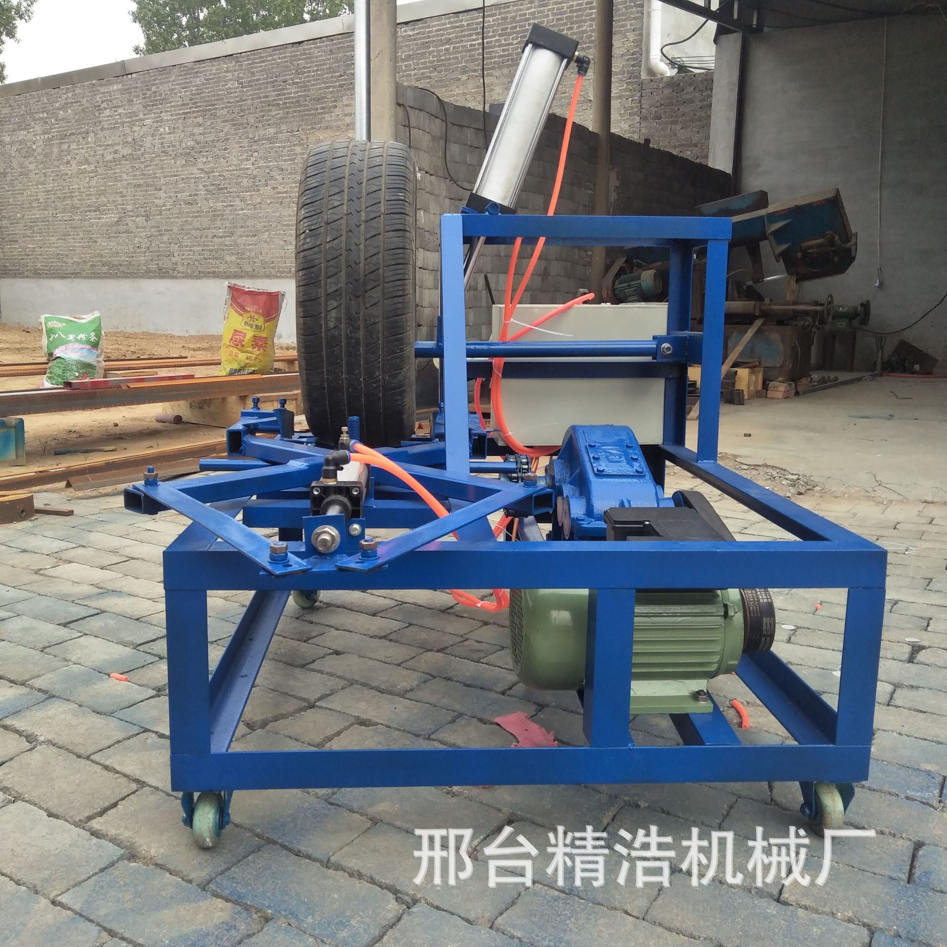 轿车轮胎双面切割机 防爆胎割胎切圈口机 废旧汽车轮胎割胎机