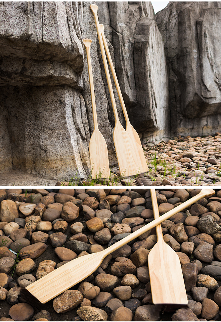 好木来木制船桨80cm儿童划桨船桨手摇游玩划水木桨表演道具划船桨