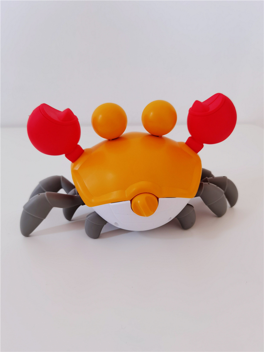 跨境萌趣水陆两用上链螃蟹抖音网红螃蟹玩具宝宝浴室洗澡戏水玩具